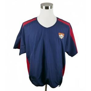 Cooperstown Dreams Park Mens Red Navy Wind Pullover Shirt Large